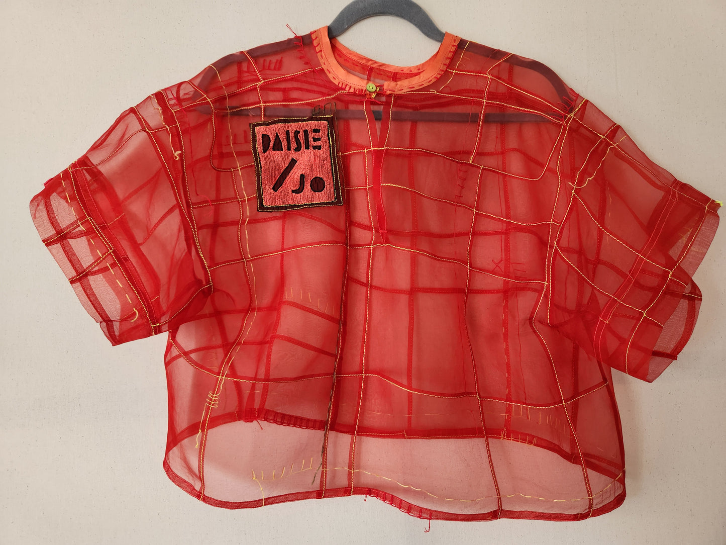 PATCHED SILK T-SHIRT
