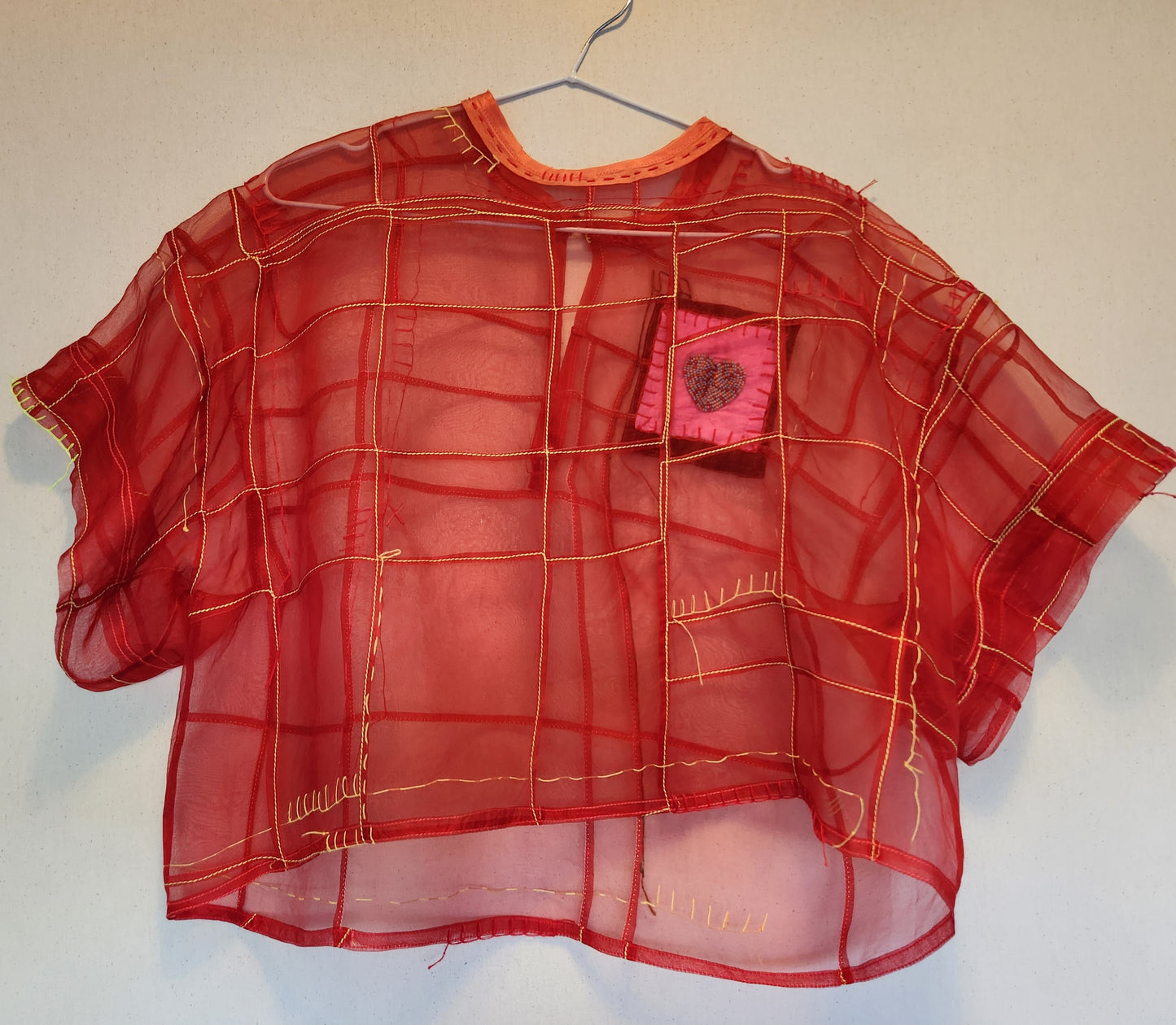 PATCHED SILK T-SHIRT