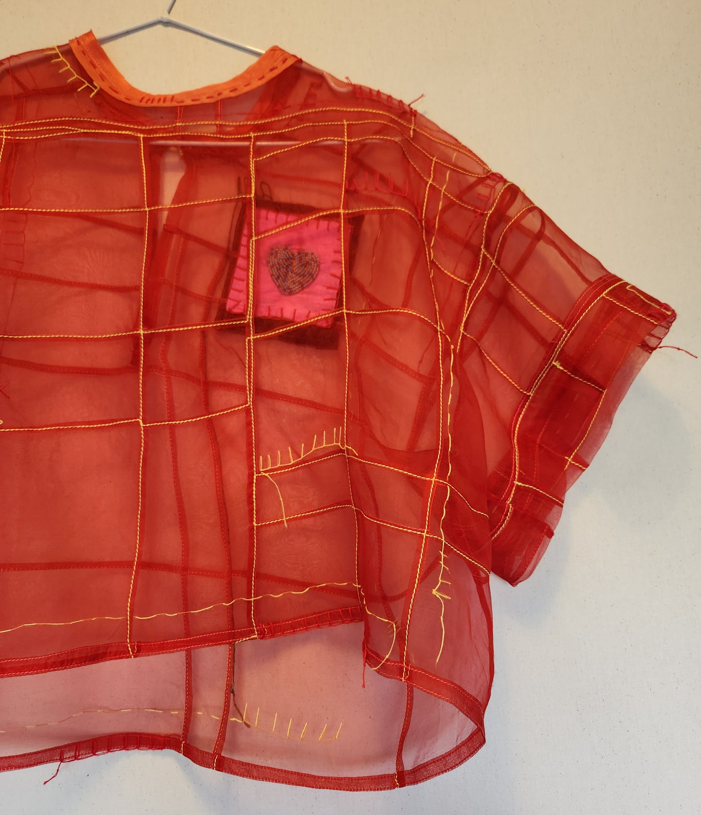 PATCHED SILK T-SHIRT