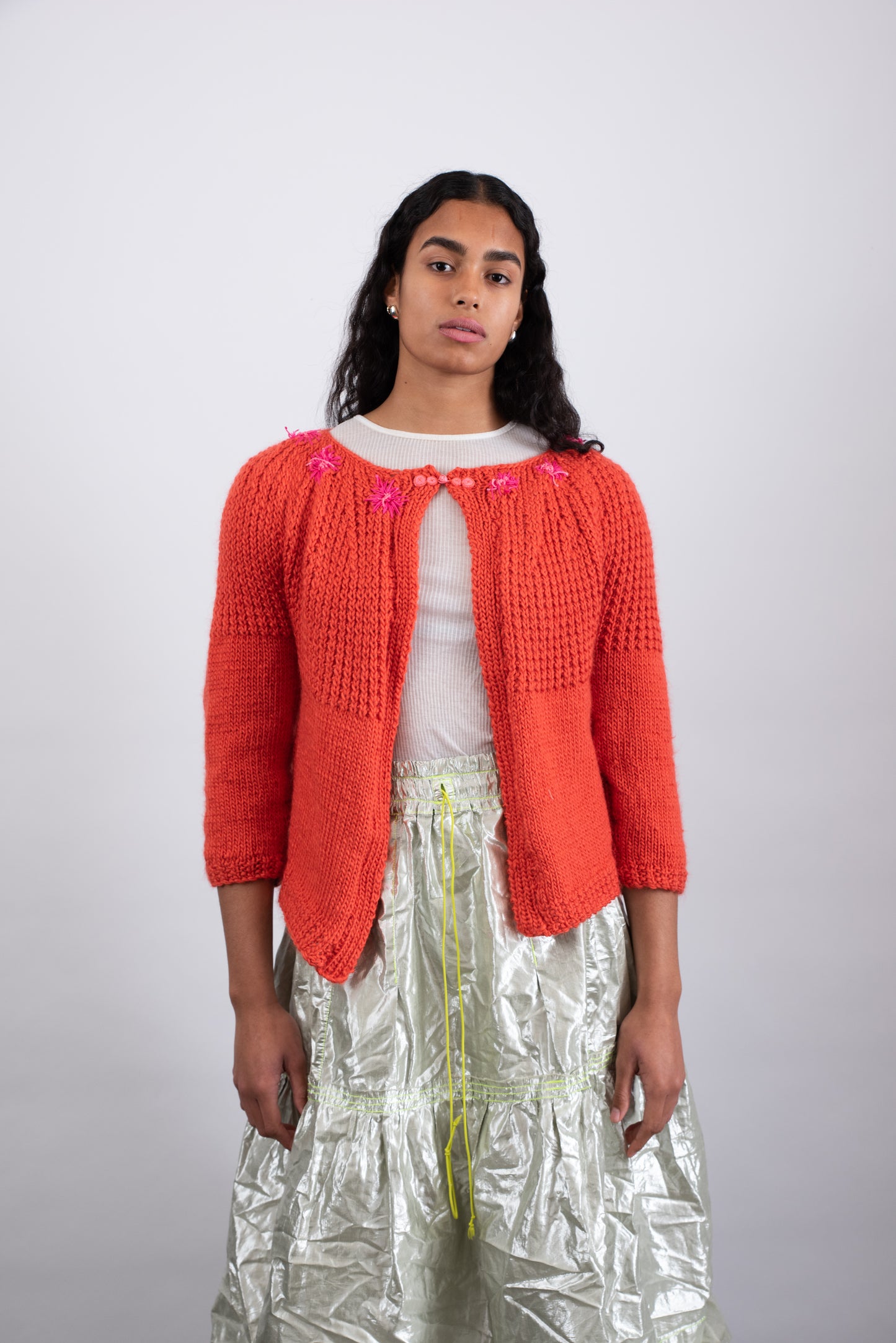 ROOI BOS / HAND KNITTED MERINO CARDIGAN