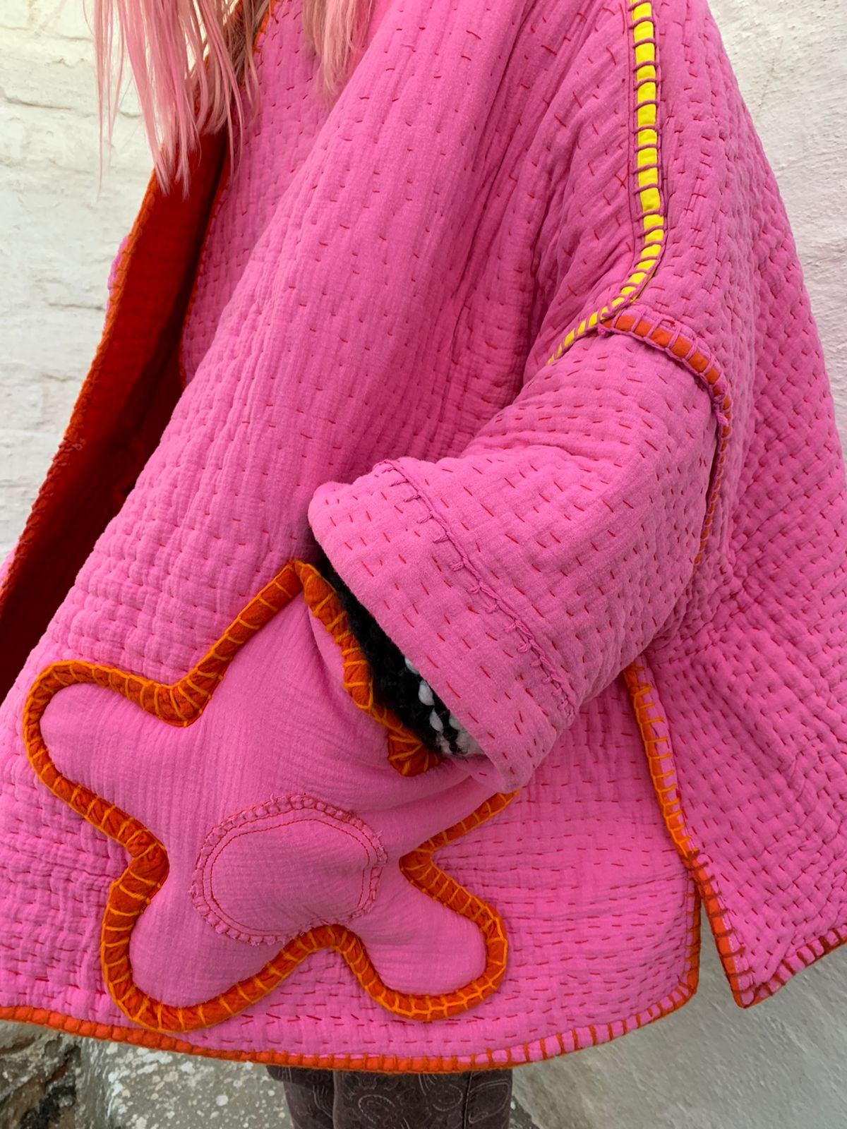 OVERSIZED HAND QUILTED COAT