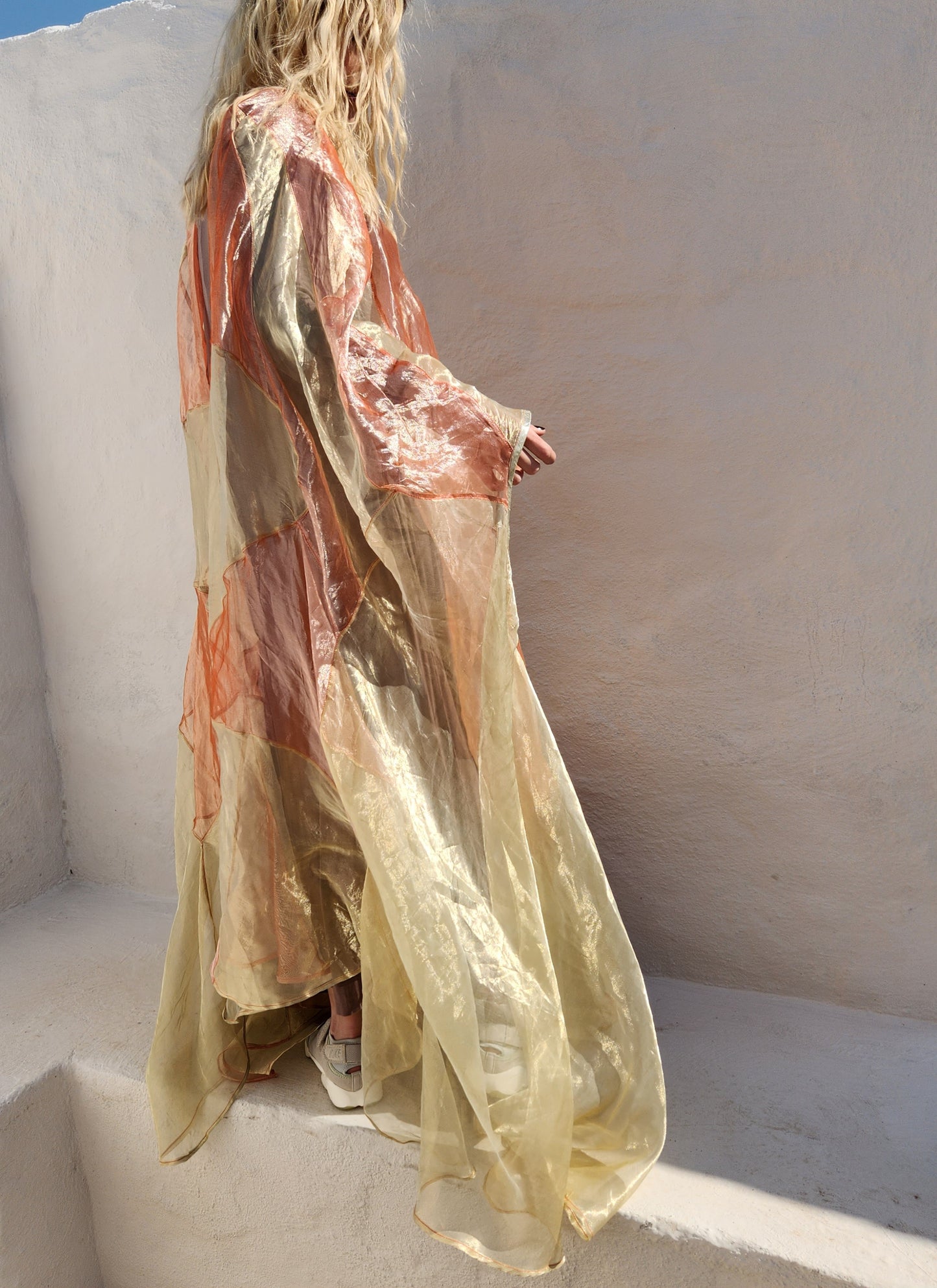 GESIGGIE/PANSY PATCHED SILK ORGANZA DRESS