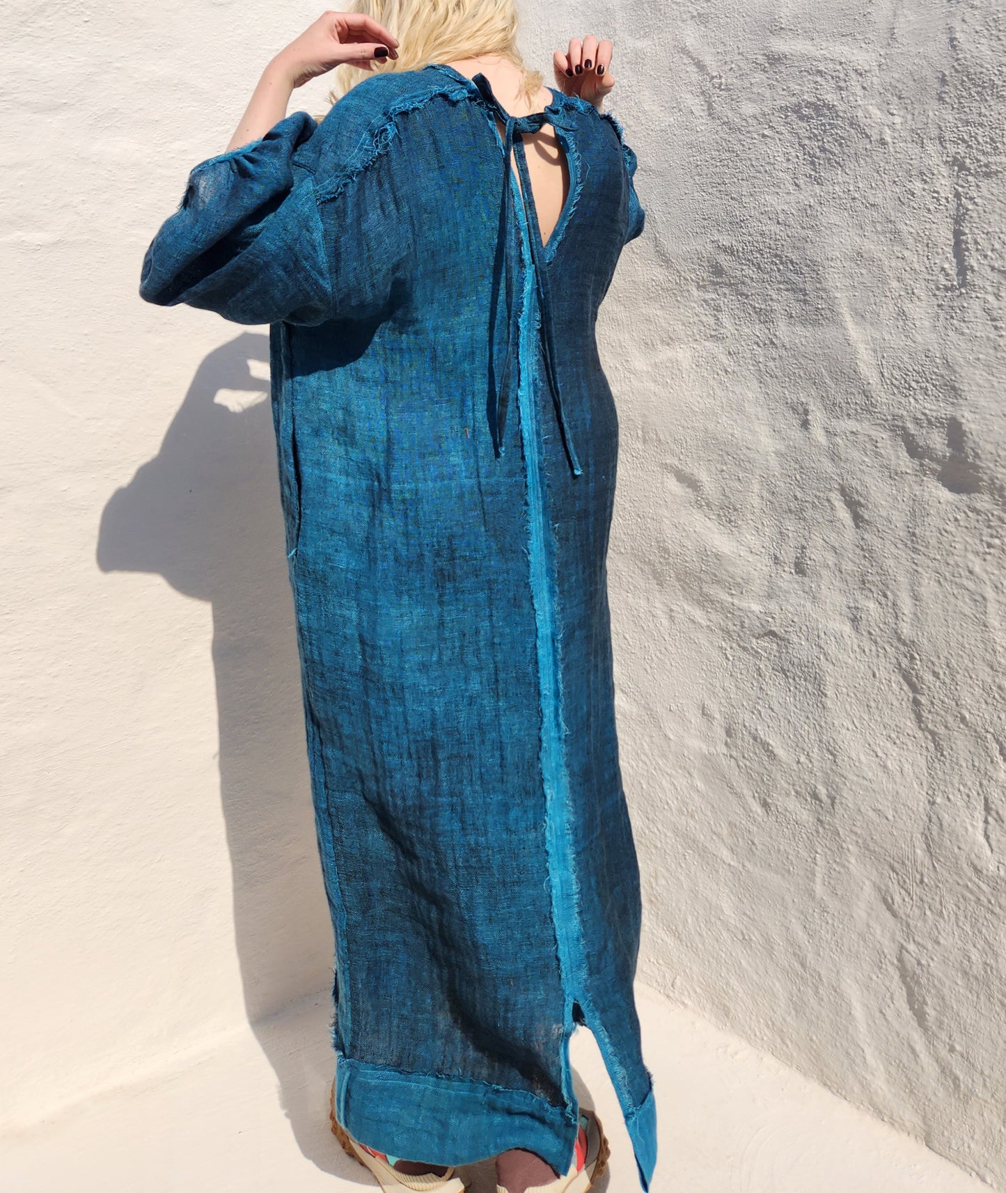 LINEN BABETTE DRESS