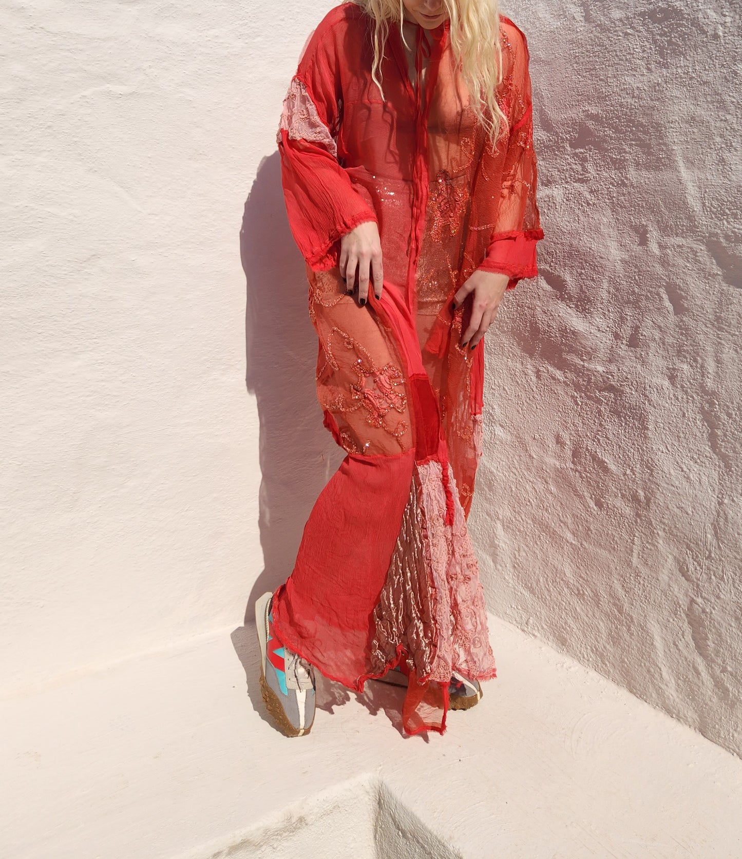 PATCHED PINK DRESS