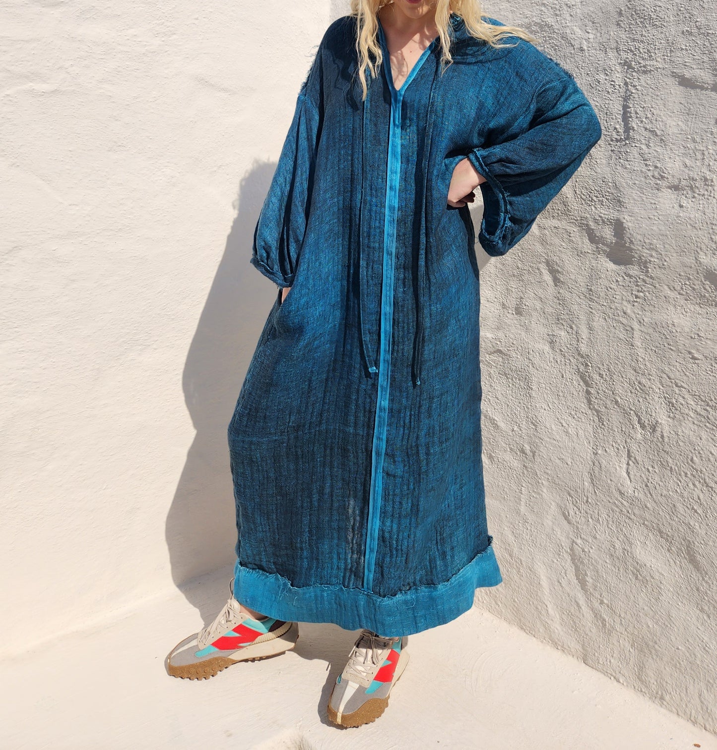 LINEN BABETTE DRESS