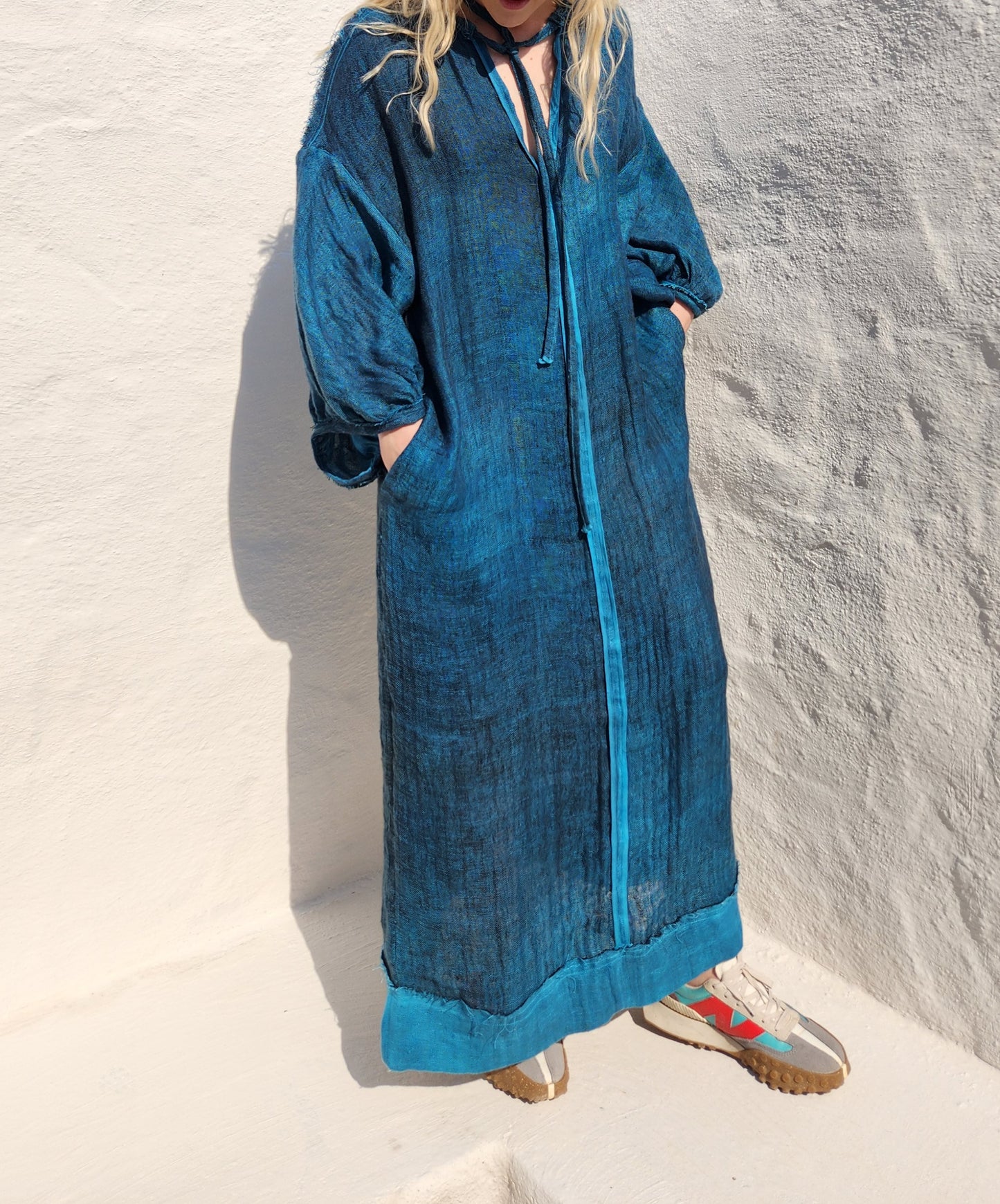 LINEN BABETTE DRESS