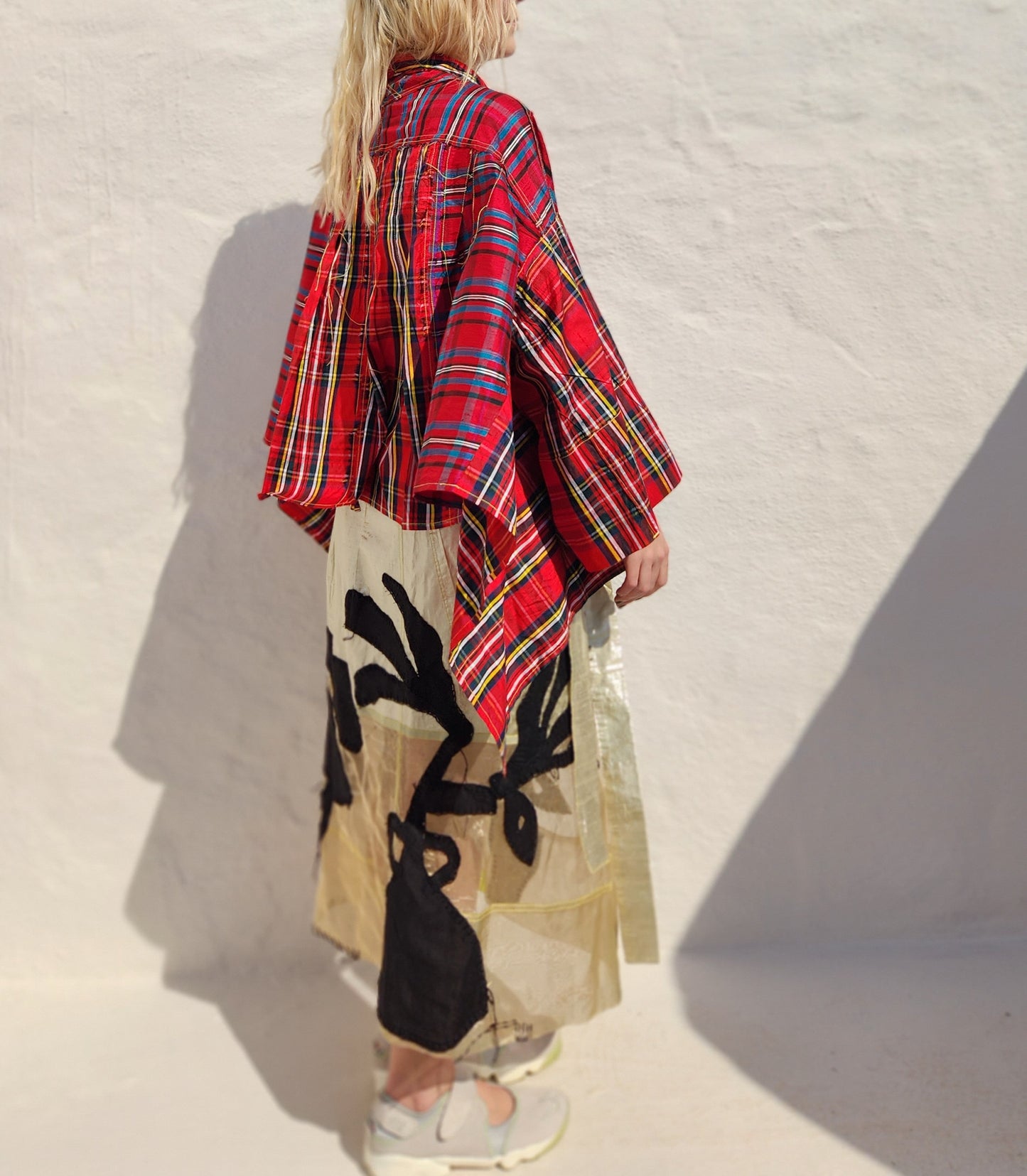 PLAID SILK SUNNI SHIRT