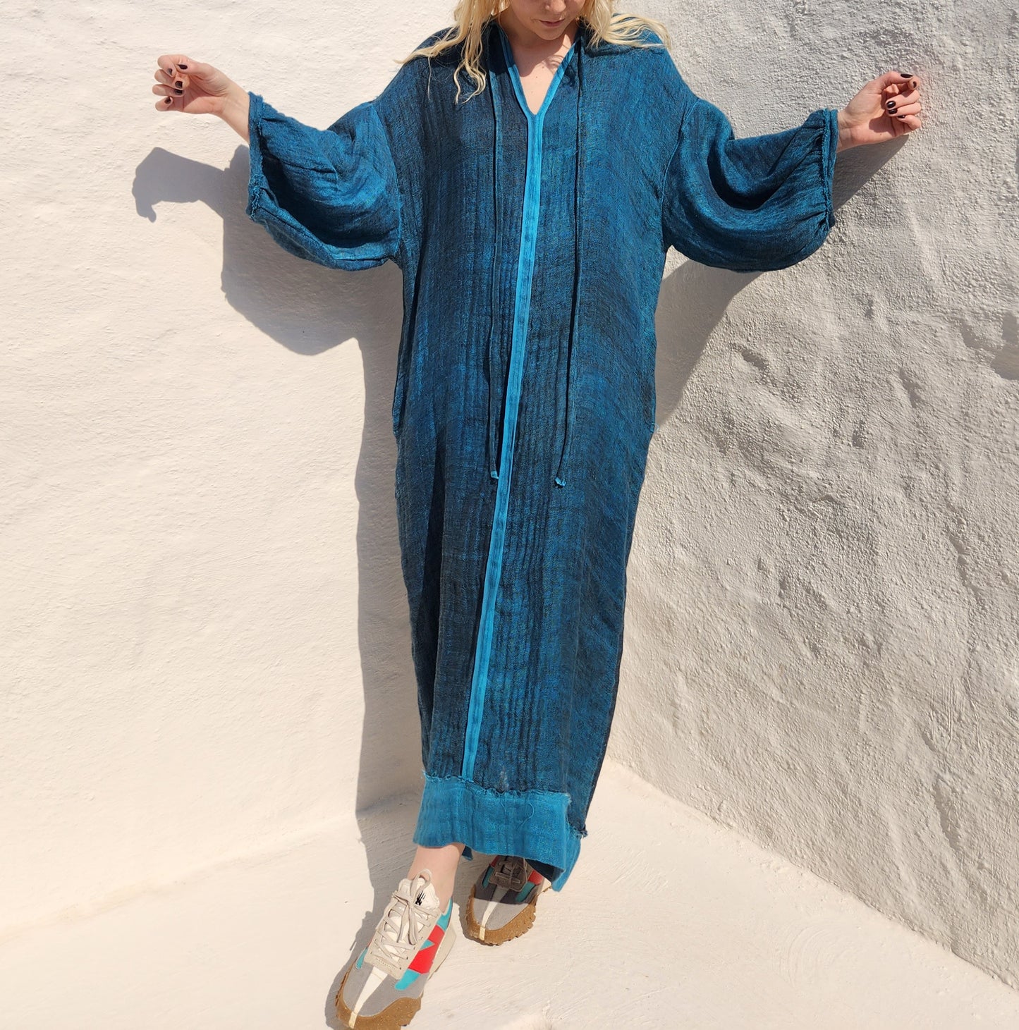 LINEN BABETTE DRESS