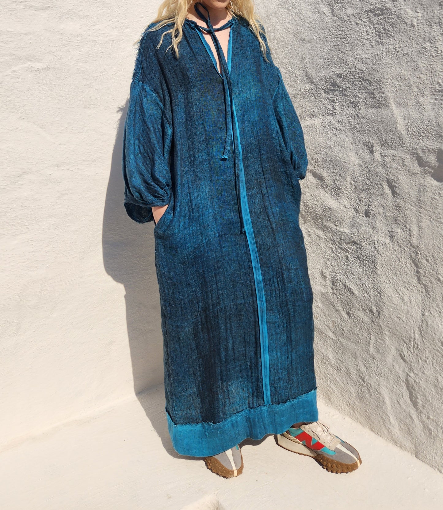 LINEN BABETTE DRESS