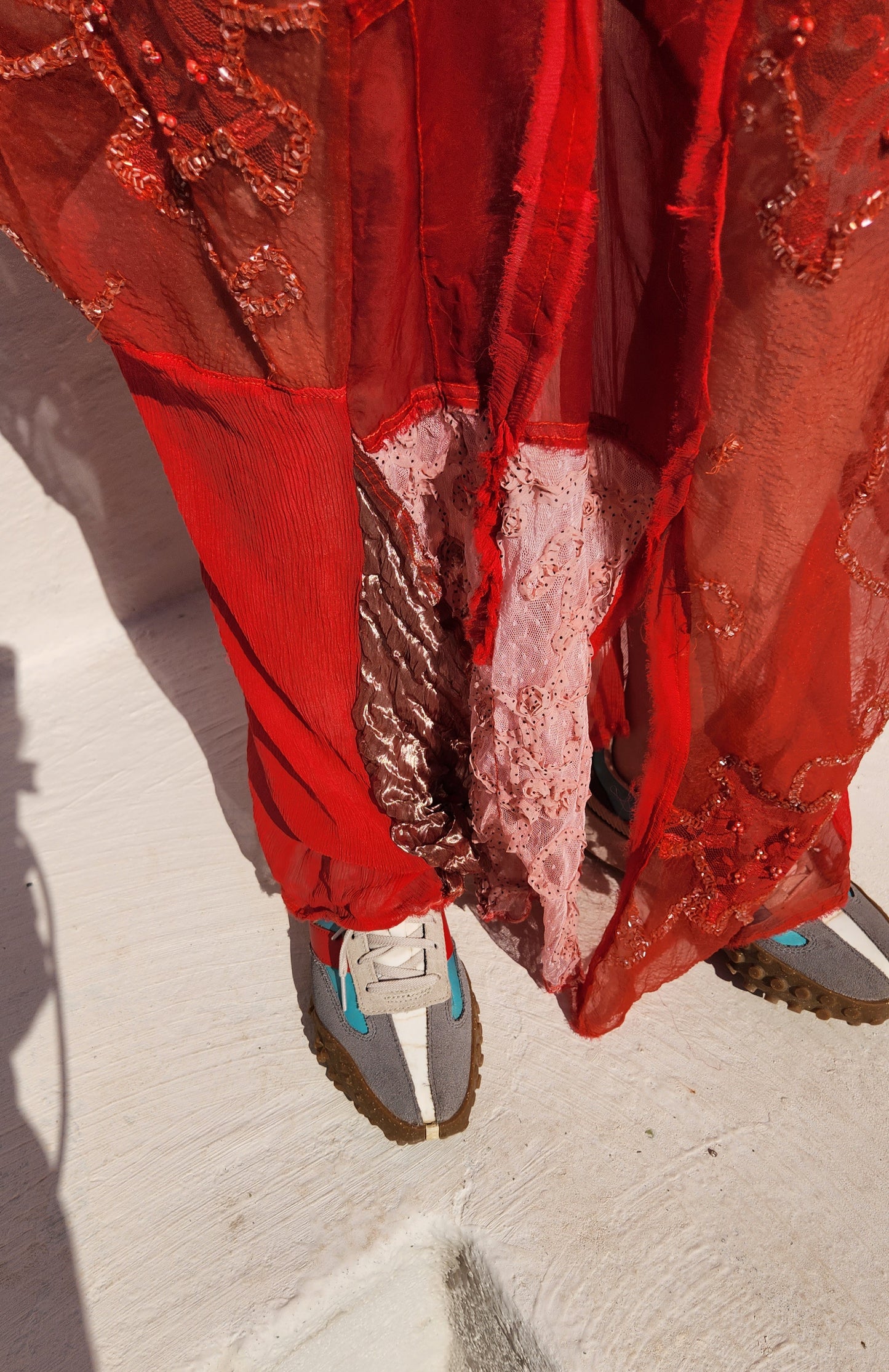 PATCHED PINK DRESS