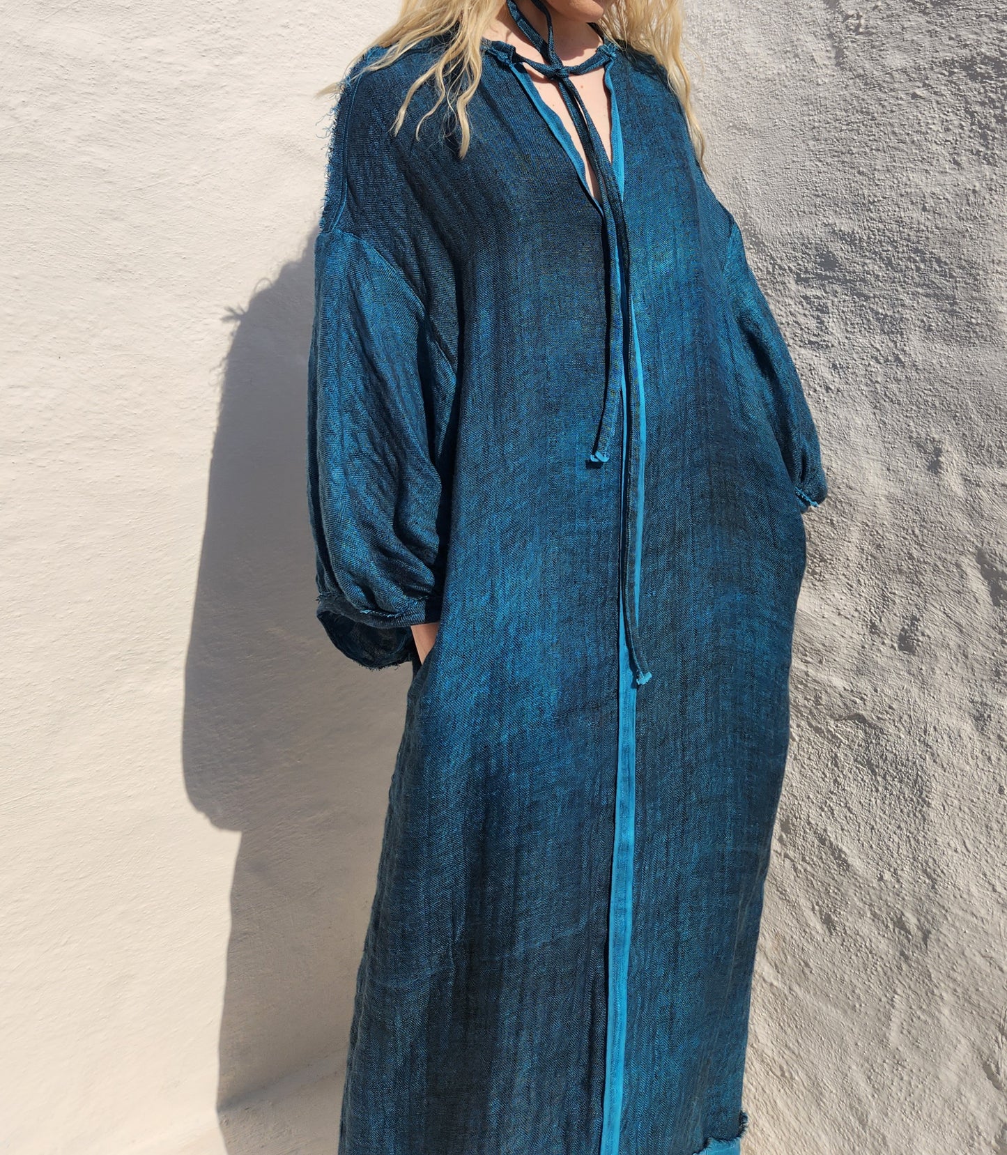 LINEN BABETTE DRESS