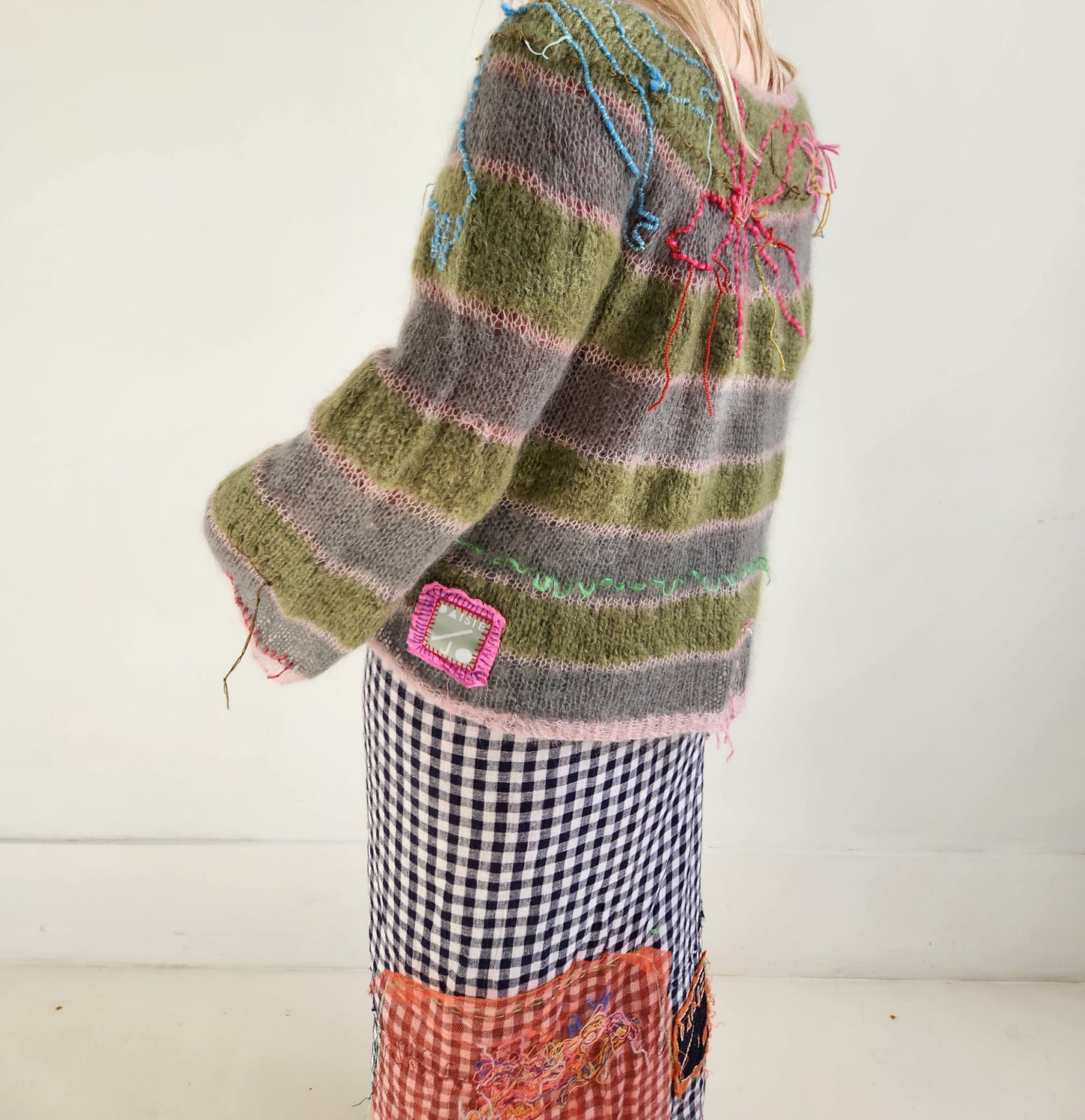 HAND KNITTED MOHAIR STRIPE SWEATER #02