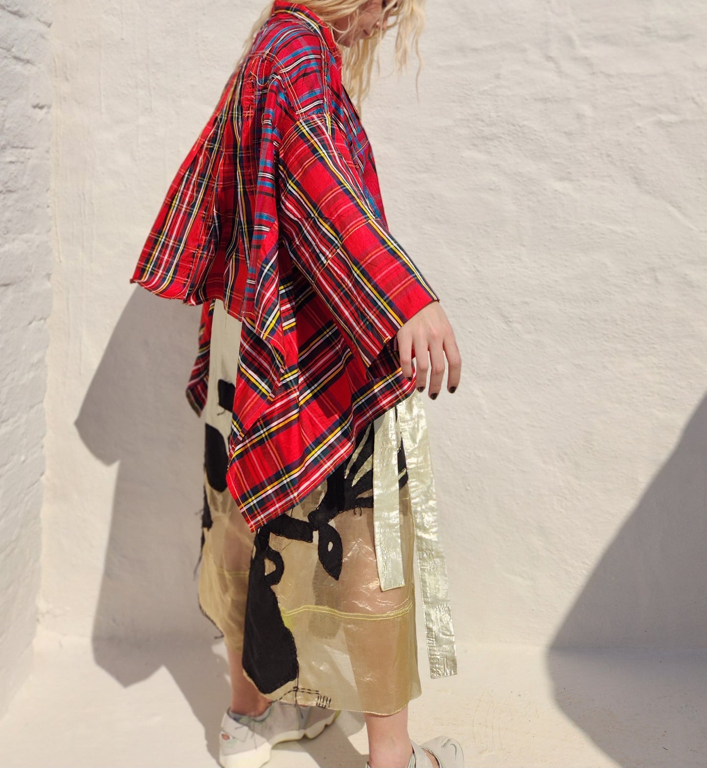 PLAID SILK SUNNI SHIRT