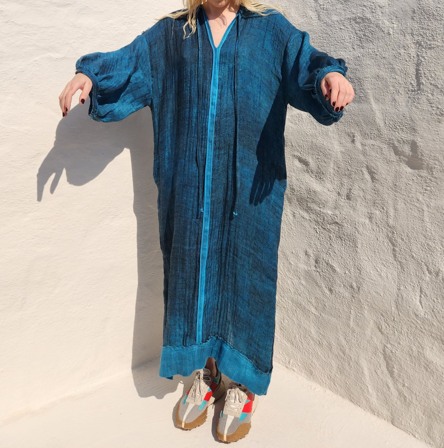 LINEN BABETTE DRESS
