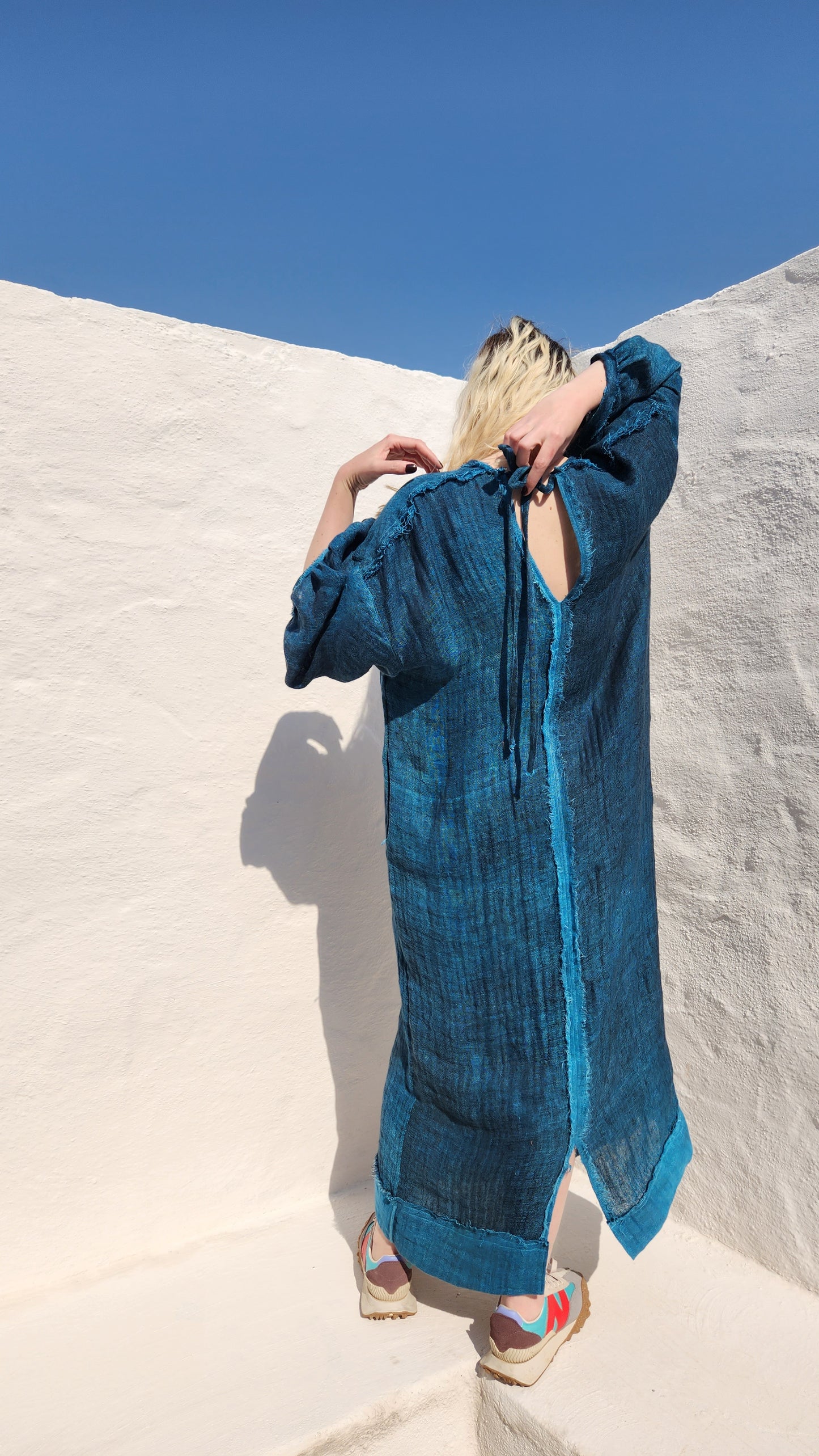 LINEN BABETTE DRESS