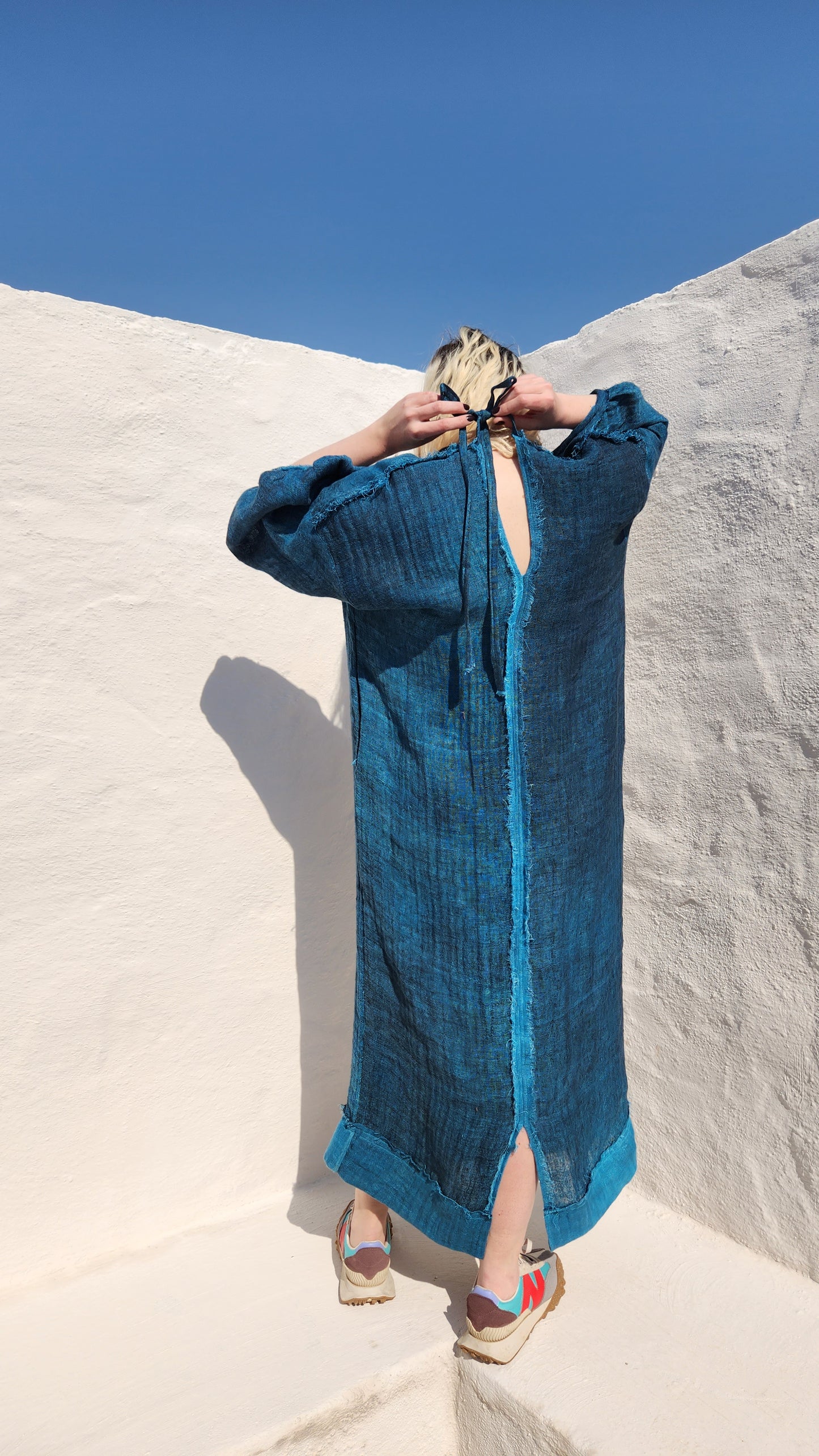 LINEN BABETTE DRESS