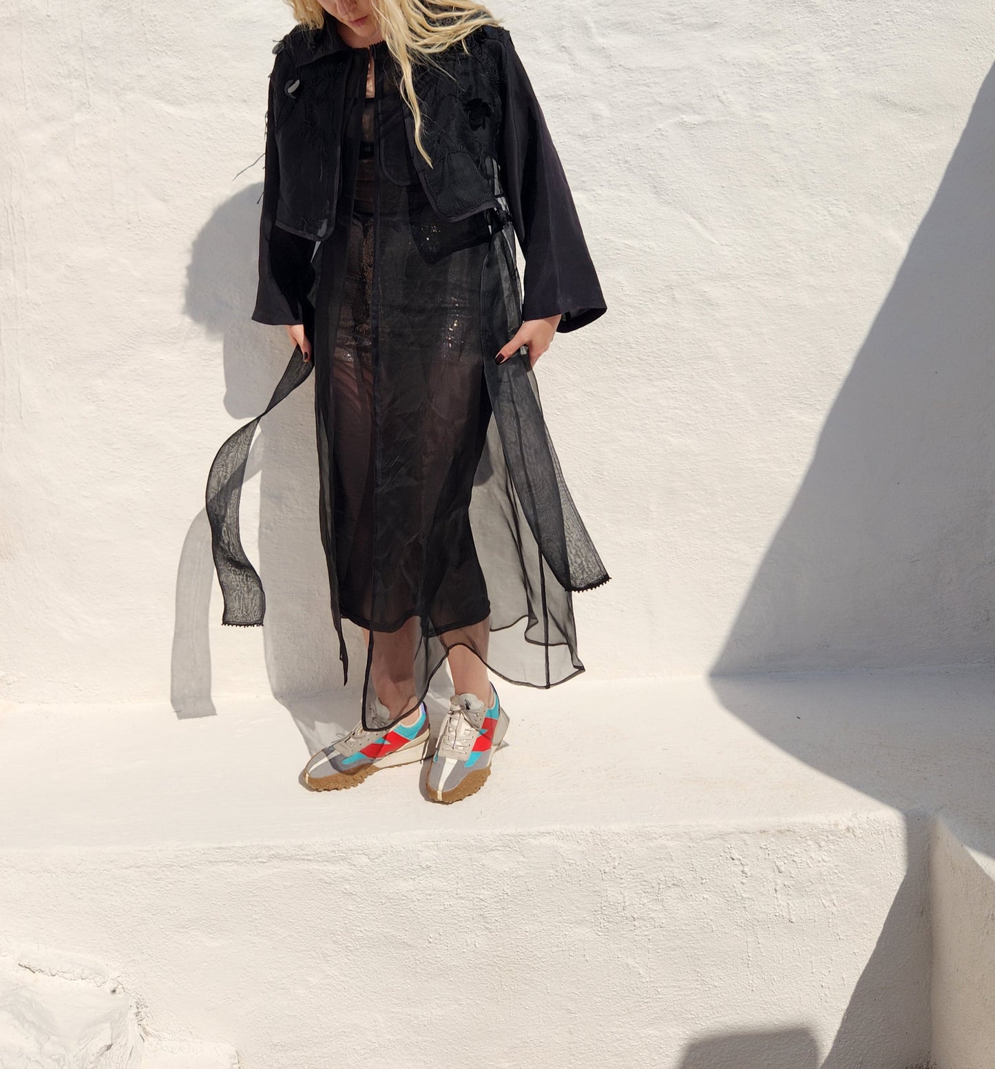 EMBROIDERED & BEADED LAYER TRENCH COAT