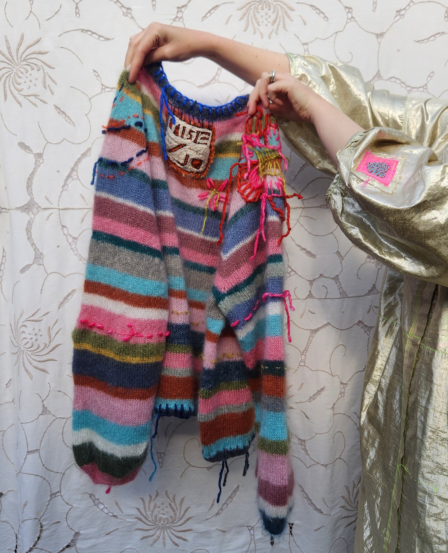 STRIPE MOHAIR CARDIGAN