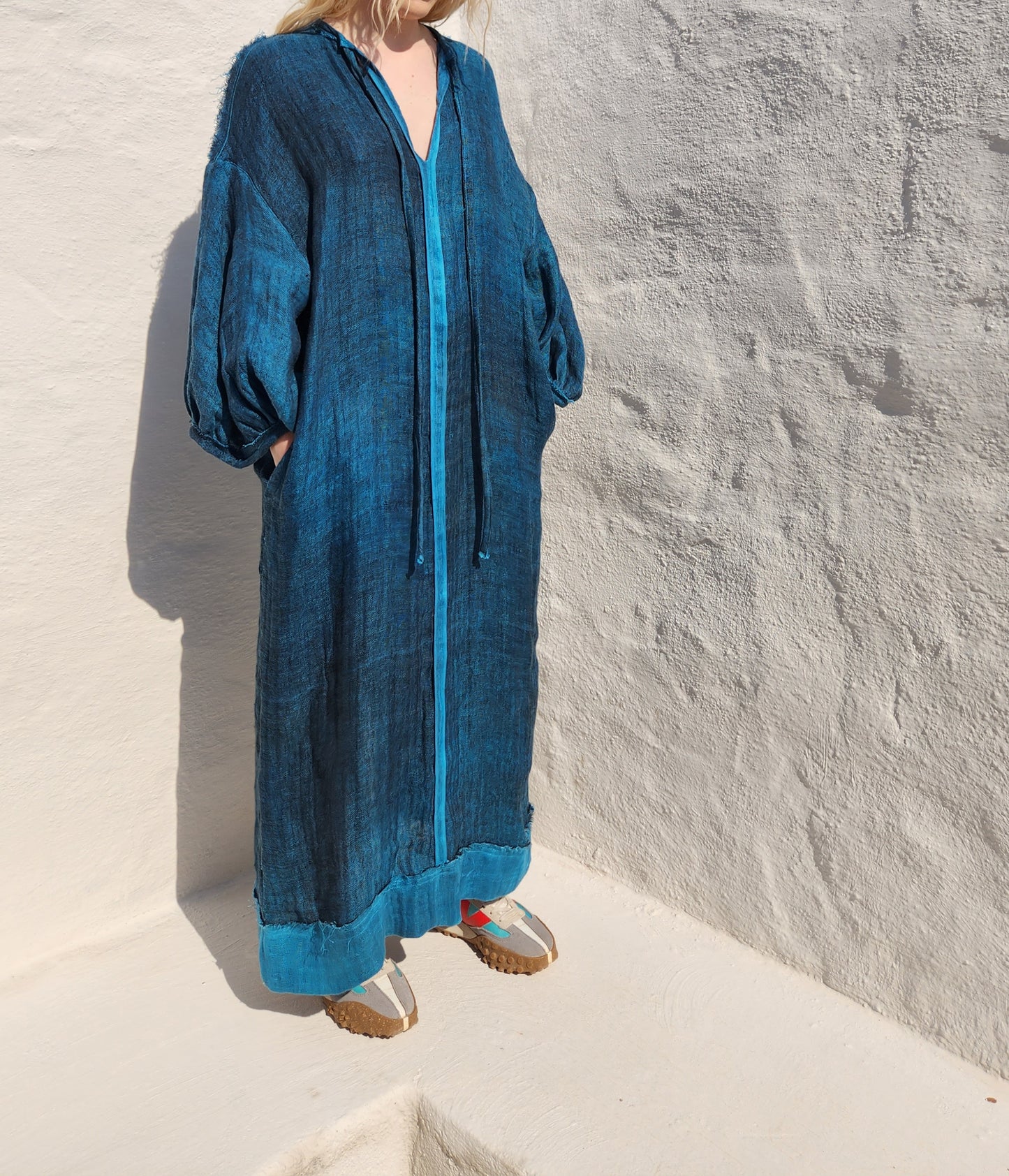 LINEN BABETTE DRESS