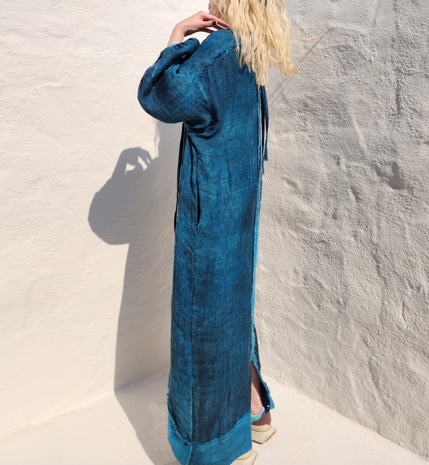 LINEN BABETTE DRESS
