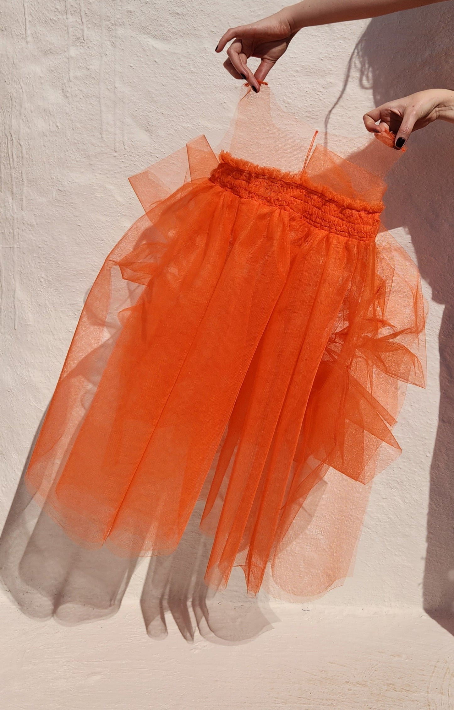 ORANGE TULLE BLOM DRESS