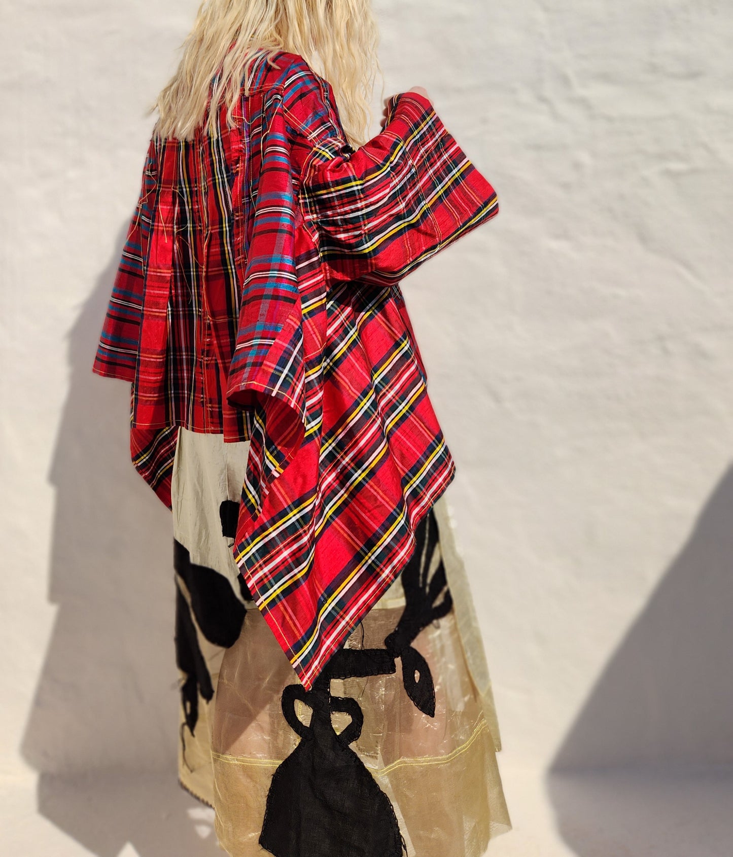 PLAID SILK SUNNI SHIRT