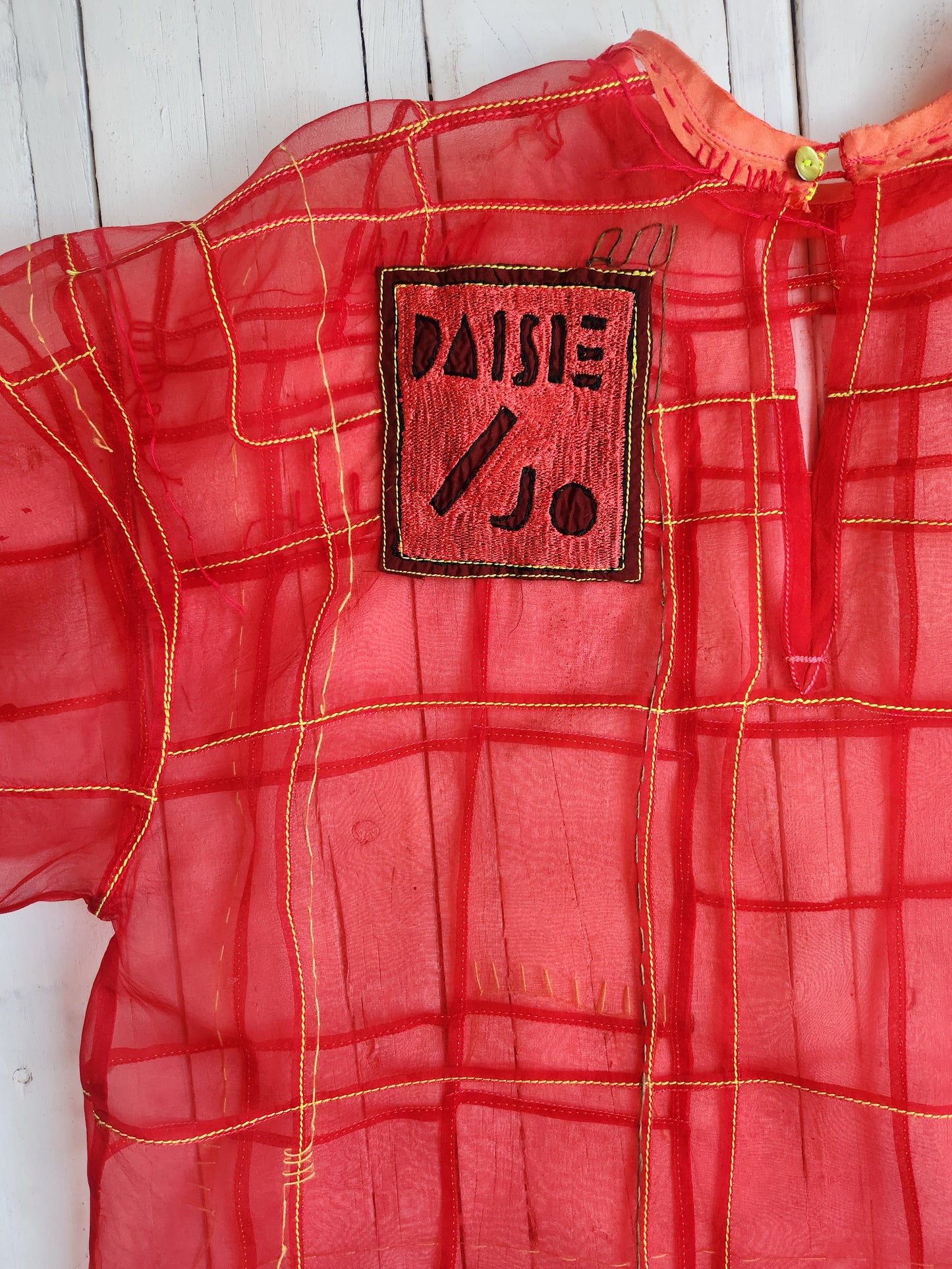 PATCHED SILK T-SHIRT