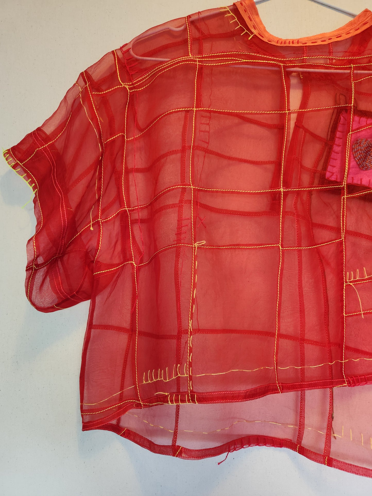 PATCHED SILK T-SHIRT