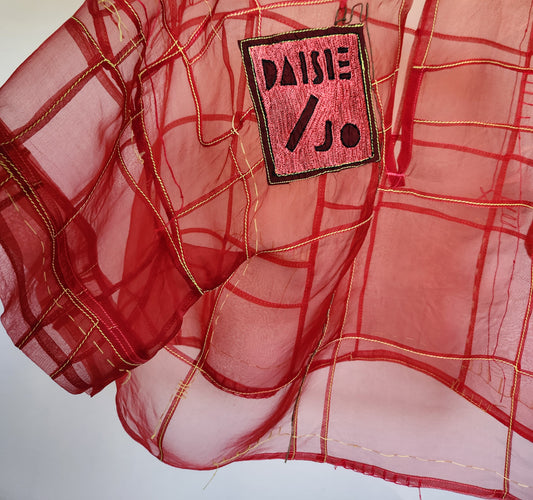 PATCHED SILK T-SHIRT