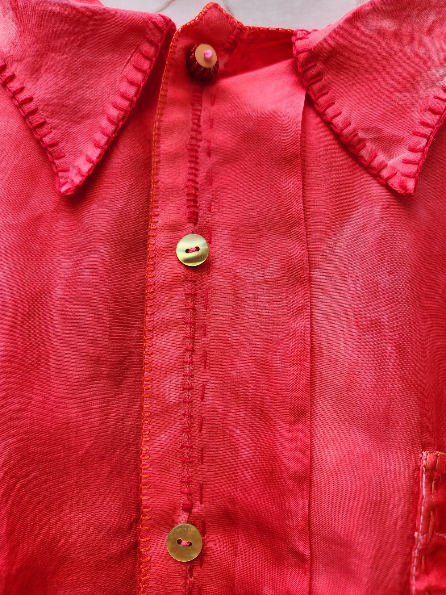 PINK SILK SHIRT