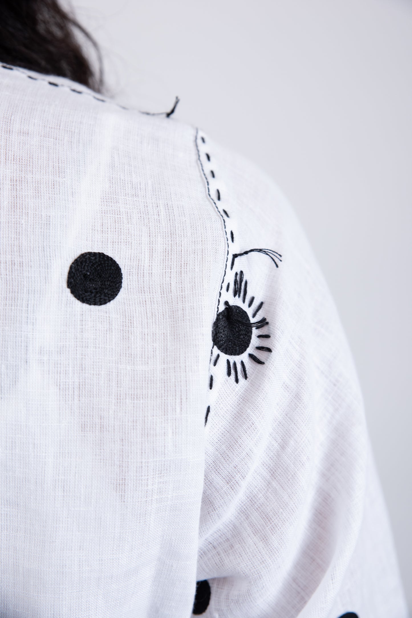 HAND EMBROIDERED POLKA DOT DRESS