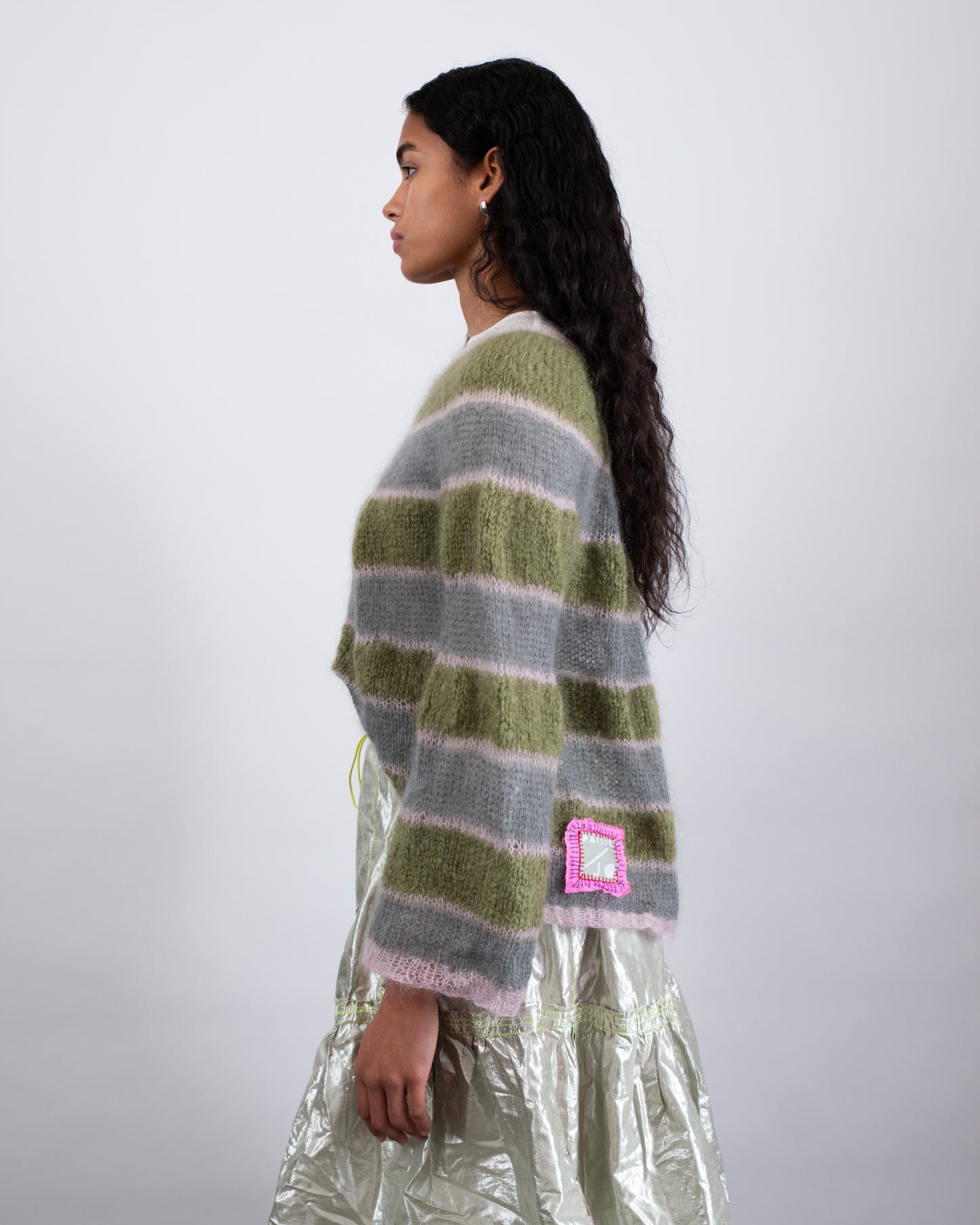 HAND KNITTED MOHAIR STRIPE SWEATER #02