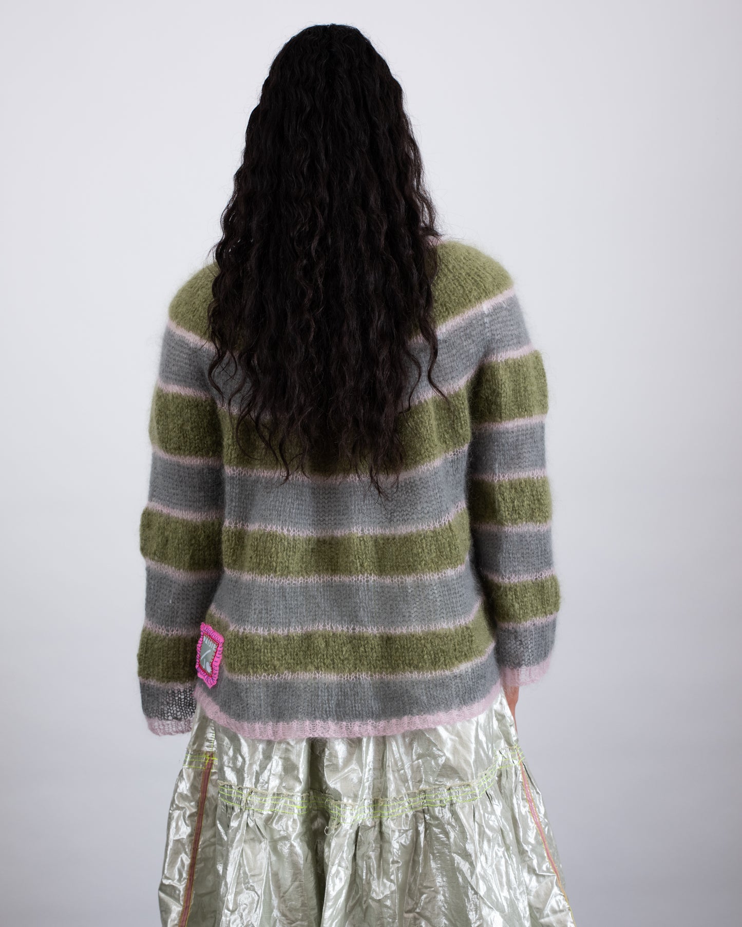 HAND KNITTED MOHAIR STRIPE SWEATER #02