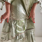 Silver silk dress
