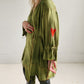 Green silk wrap dress
