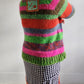 Merino wool striped cardigan