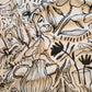 Hand painted silk scarf - BLOM STREEP 1
