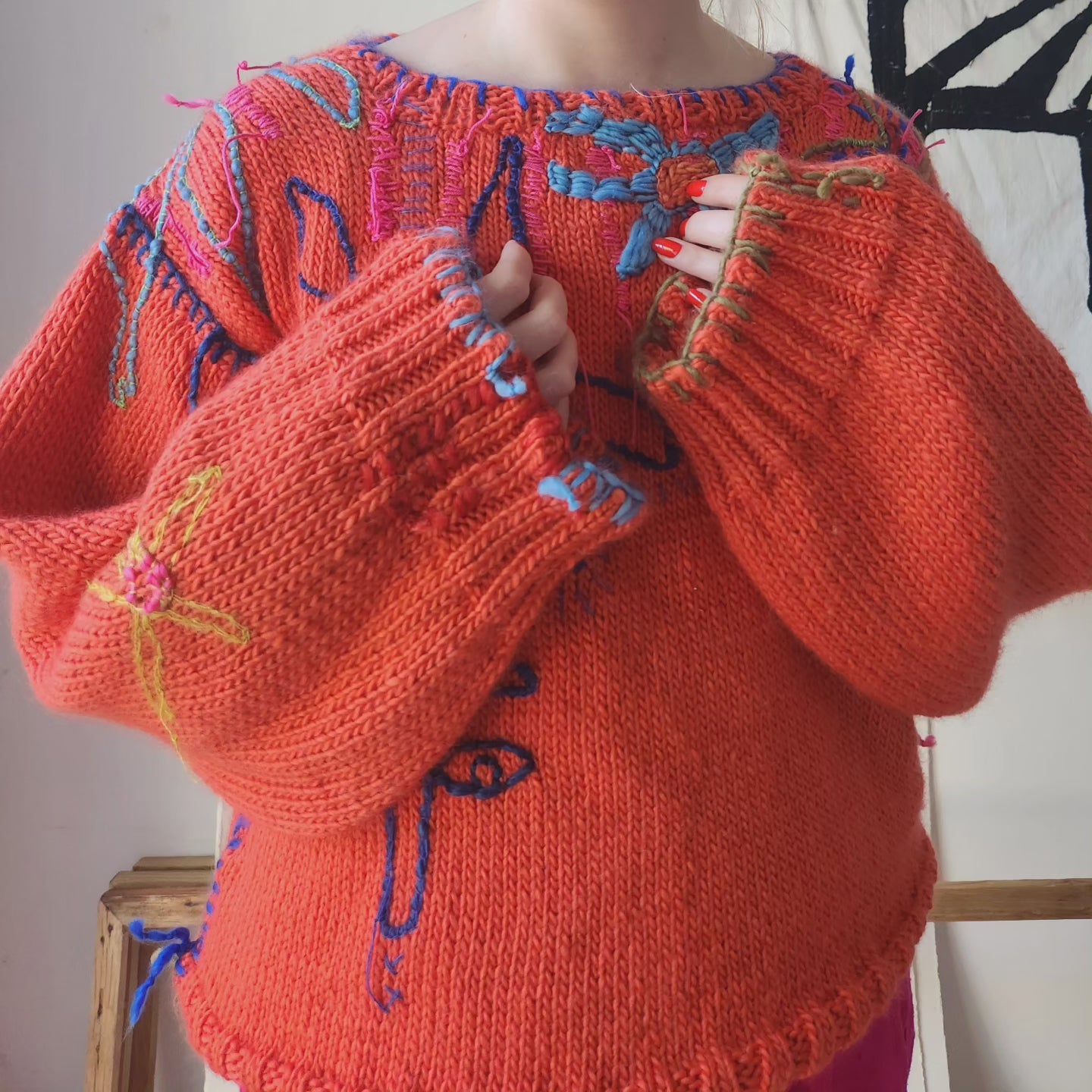 ROOI BOS / HAND KNITTED MERINO SWEATER