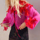 CHIFFON BLOM CARDI