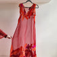 Silk organza applique dress