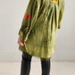 Green silk wrap dress