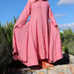 PINK GINGHAM SQUARE SHIRT DRESS