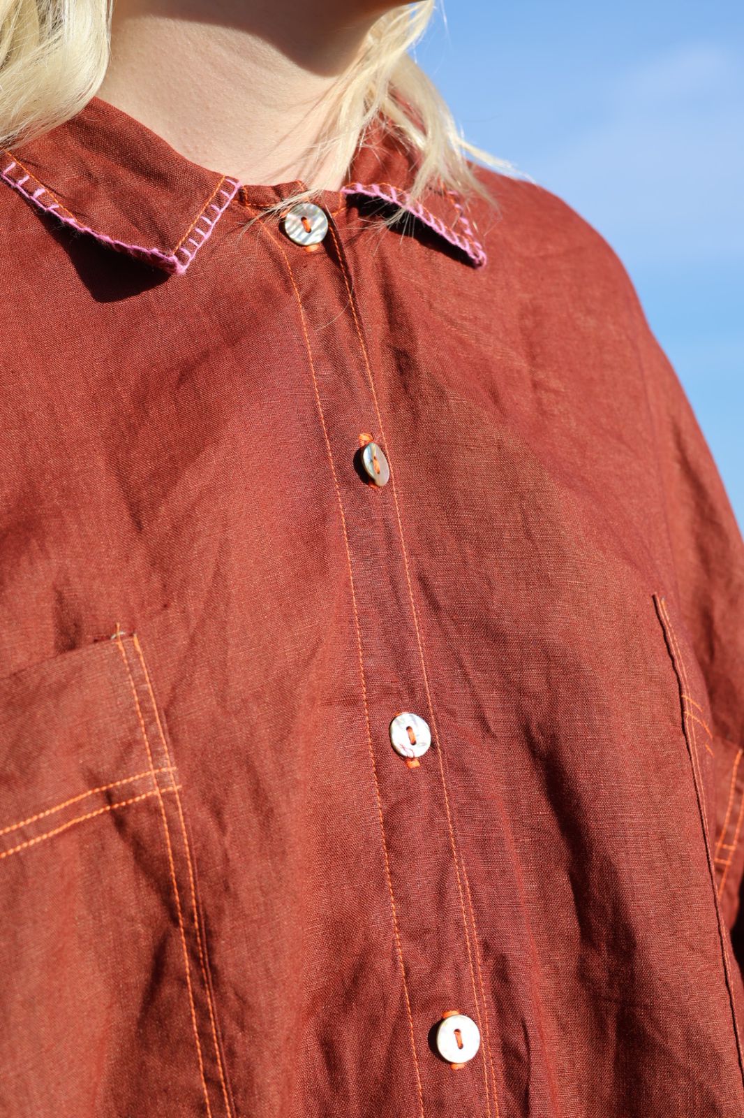 BROWN LIEF SHIRT DRESS