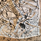 Hand painted silk scarf - BLOM STREEP 2