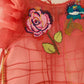 Patched silk organza top