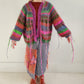 Merino wool Balloon sleeve stripe cardigan