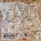 Hand painted silk scarf - Love bird