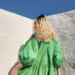 HAND DYED COTTON WRAP DRESS - Green