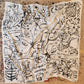 Hand painted silk scarf - Sunny side up