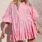 HAND DYED COTTON WRAP DRESS - Pink 03